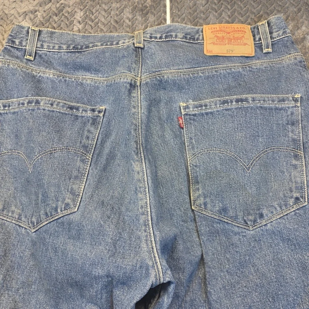 Vintage Y2K Levi's 579 Baggy Fit Jeans Mens 36x30 Blue Skater Wide Leg 2001